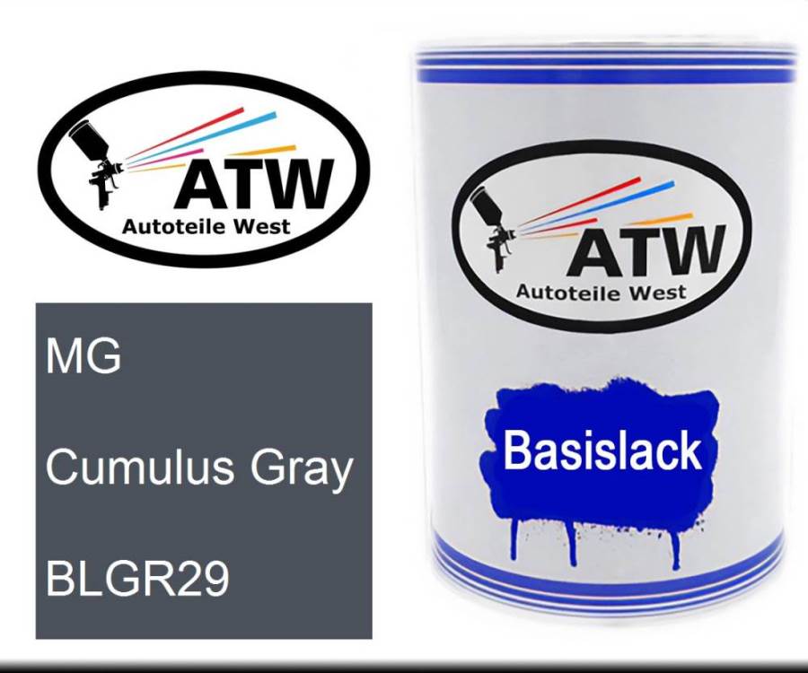 MG, Cumulus Gray, BLGR29: 500ml Lackdose, von ATW Autoteile West.